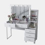 Hanah Home Mesa de Maquillaje Blanca con 10 Focos